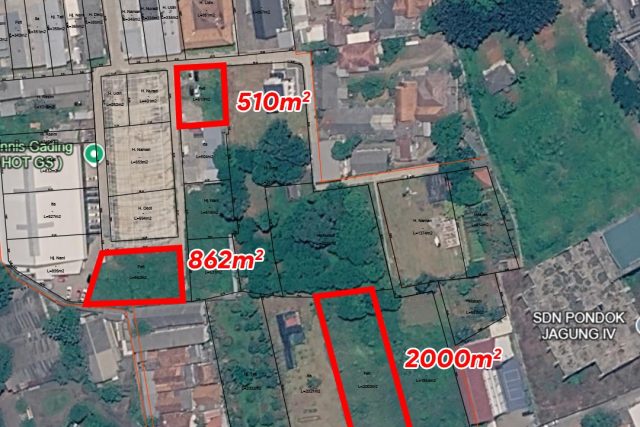 Disewakan Tanah Tangerang dengan 3 Uk di Gading Serpong By Rumah Chinida (Jb)